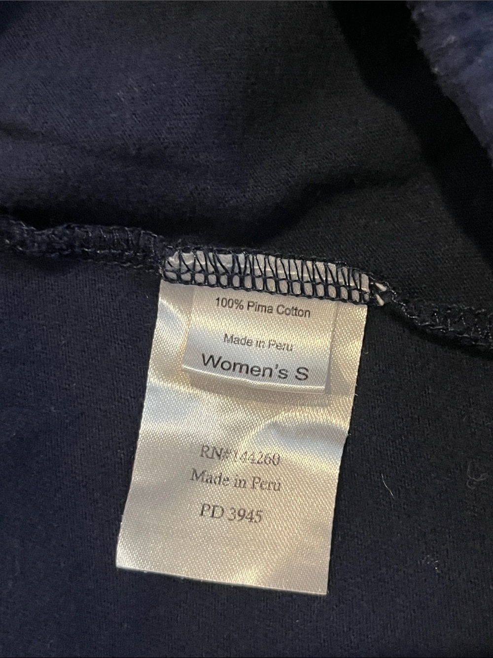 Women's Pima Pajama Set in Navy - Picture 10 of 15